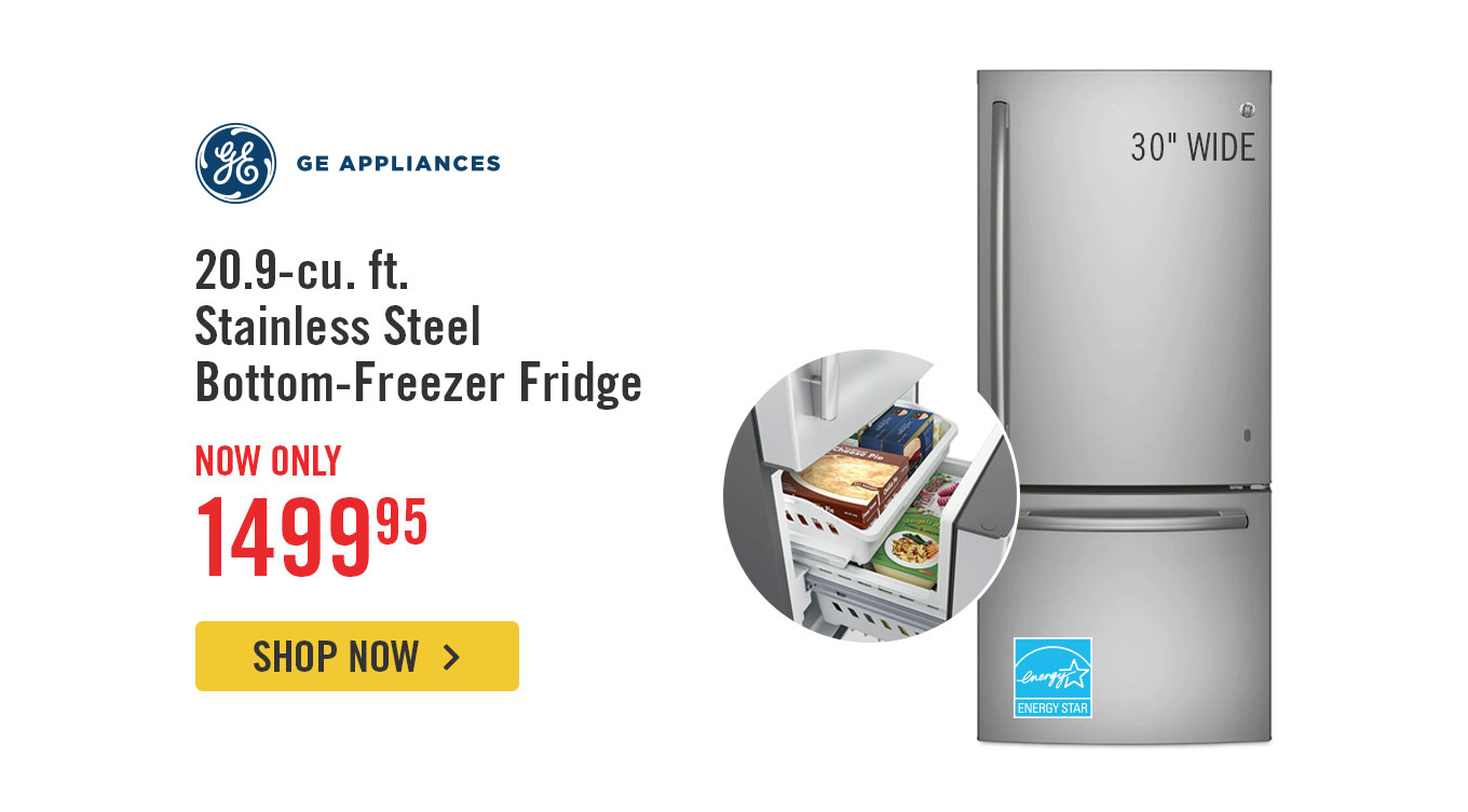 GE - Appliances 20.9 Cu. Ft. Bottom-Freezer Refrigerator