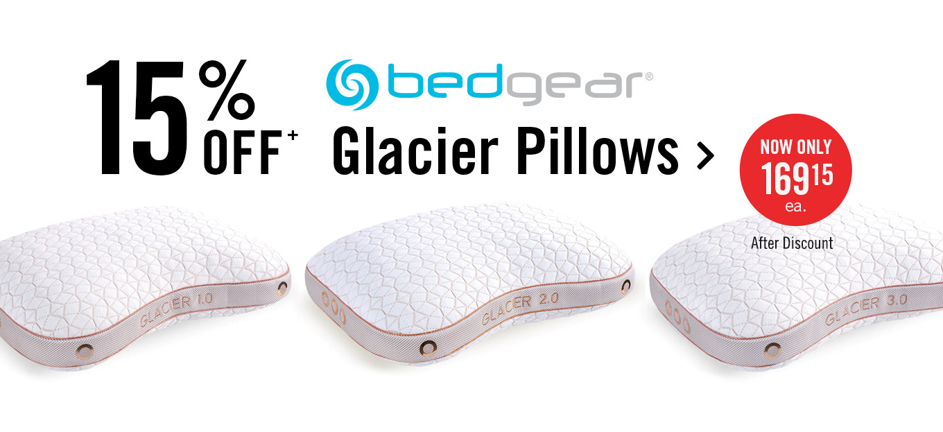 15 percent off Glacier pillows.