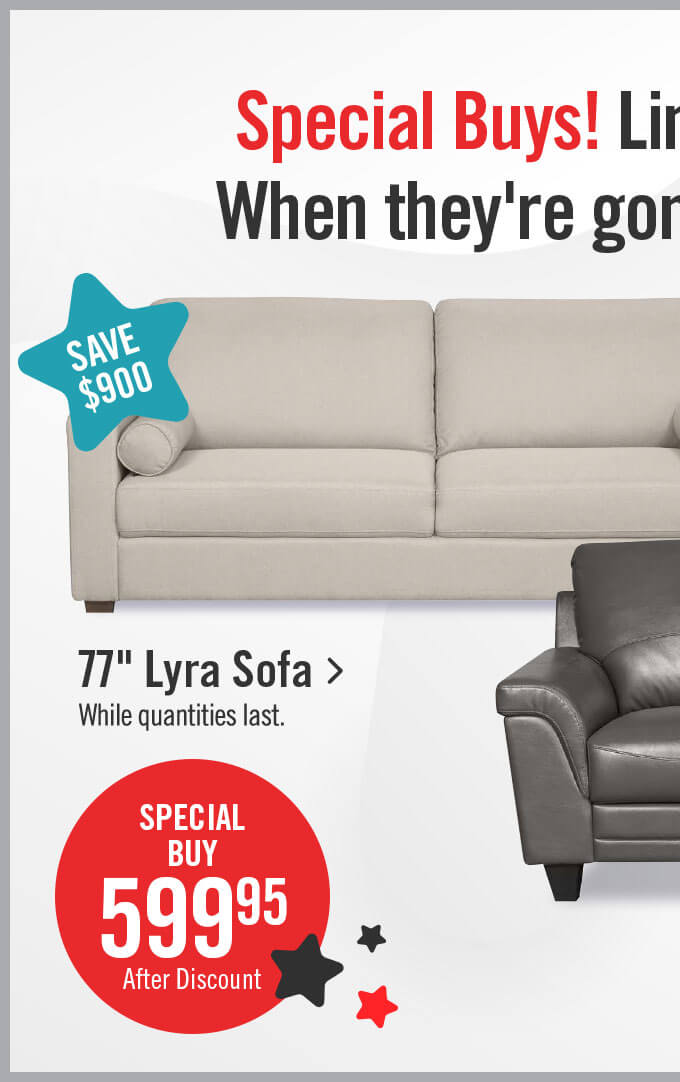 77" Lyra Sofa.