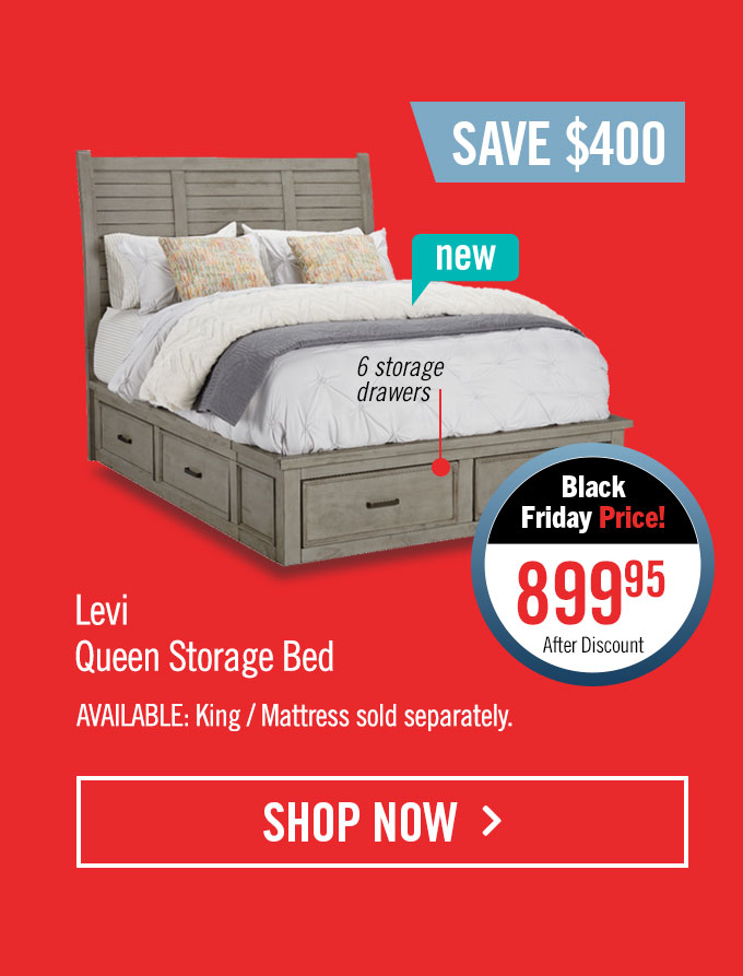 Levi Queen Storage Bed