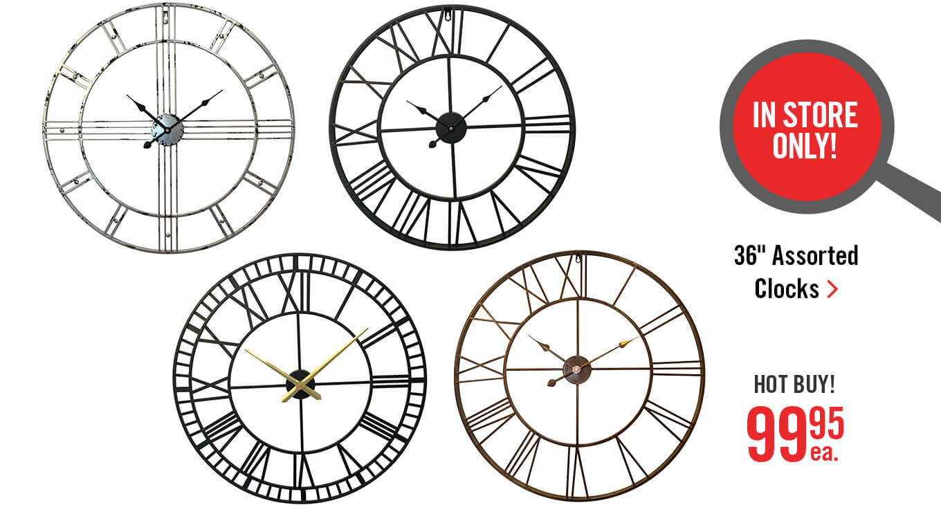 Clocks.