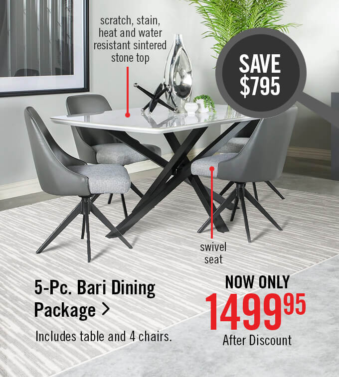 5-Pc. Bari Dining Package.