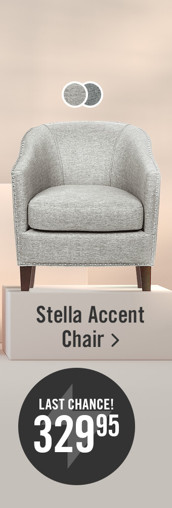 Stella Linen-Look Fabric Accent Chair.