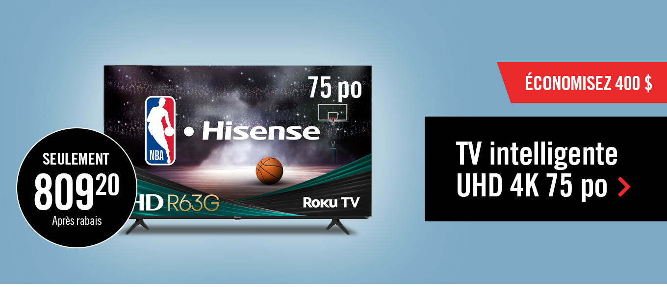 hisense 75 inch 4k uhd smart tv.