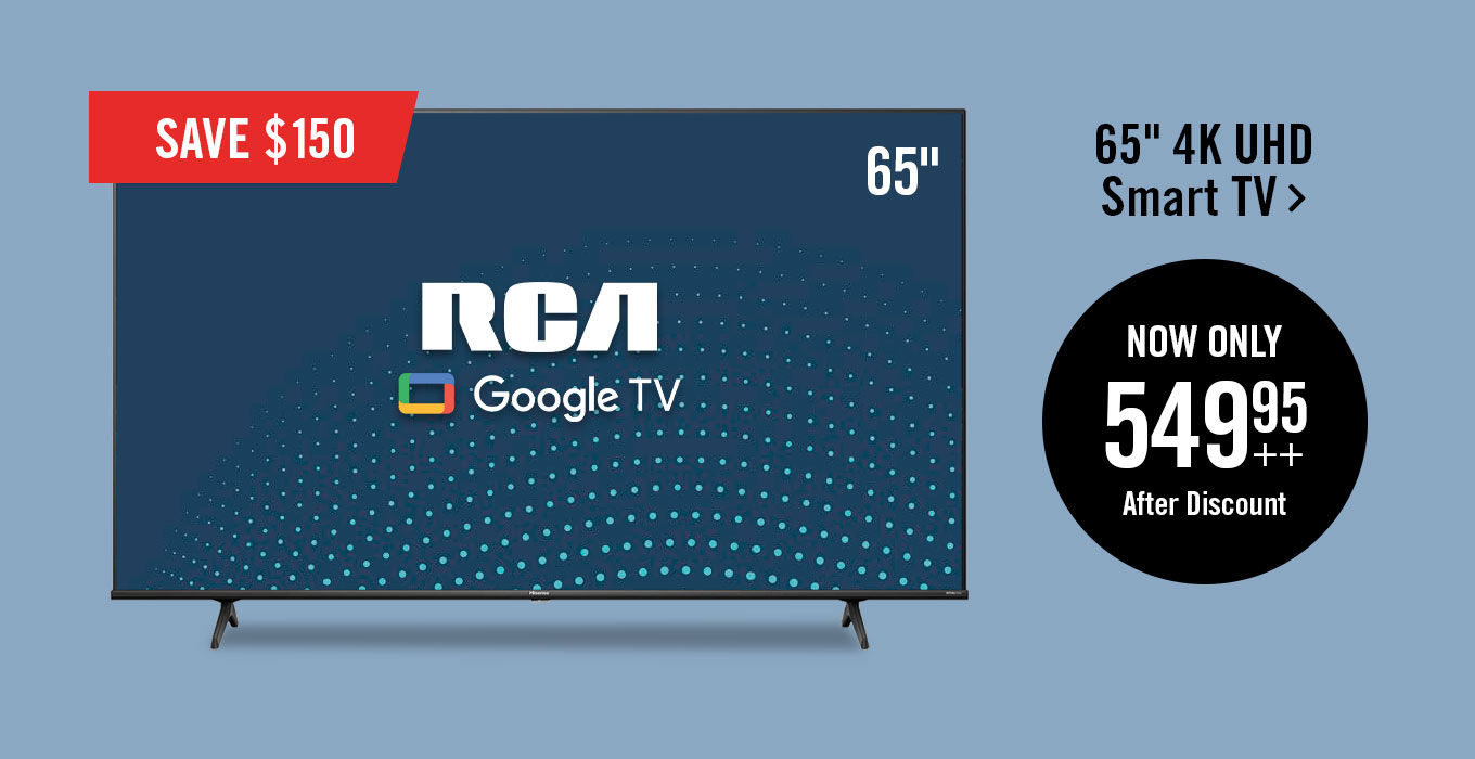 RCA 65 inches 4K HDR Smart Google TV