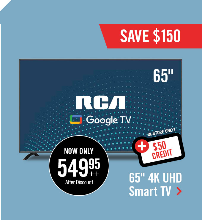 RCA 65 4K HDR Smart Google TV
