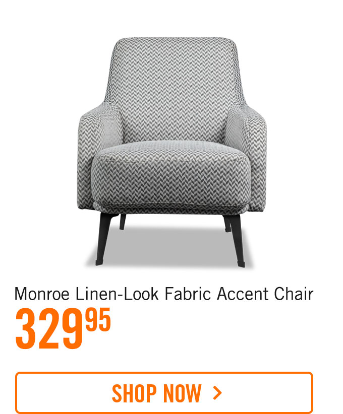 Monroe Linen-Look Fabric Accent Chair