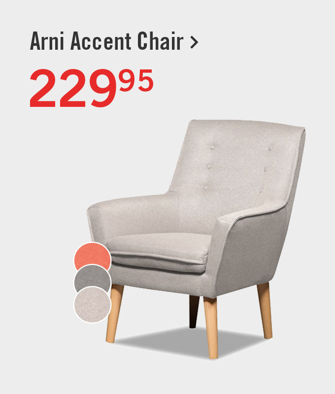 Arni Linen-Look Fabric Accent Chair