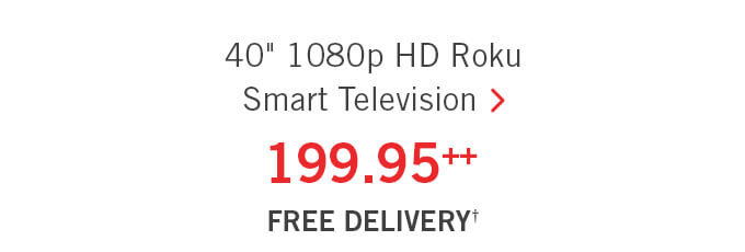 RCA 40" 1080p HD Roku Smart Television.