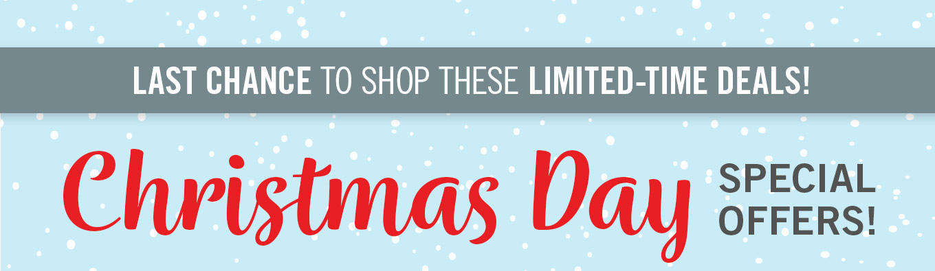 Last chance to shop these Christmas Day special offers.