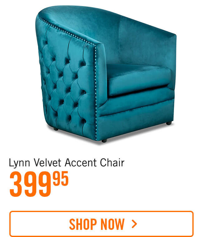 Lynn Velvet Accent Chair.