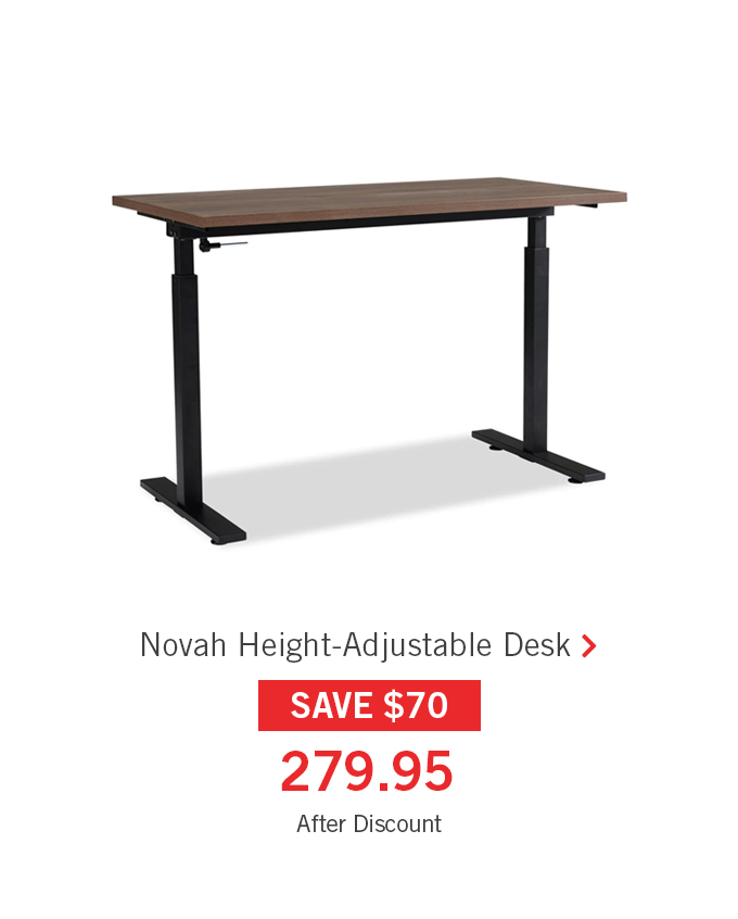 Novah height-adjustable desk.