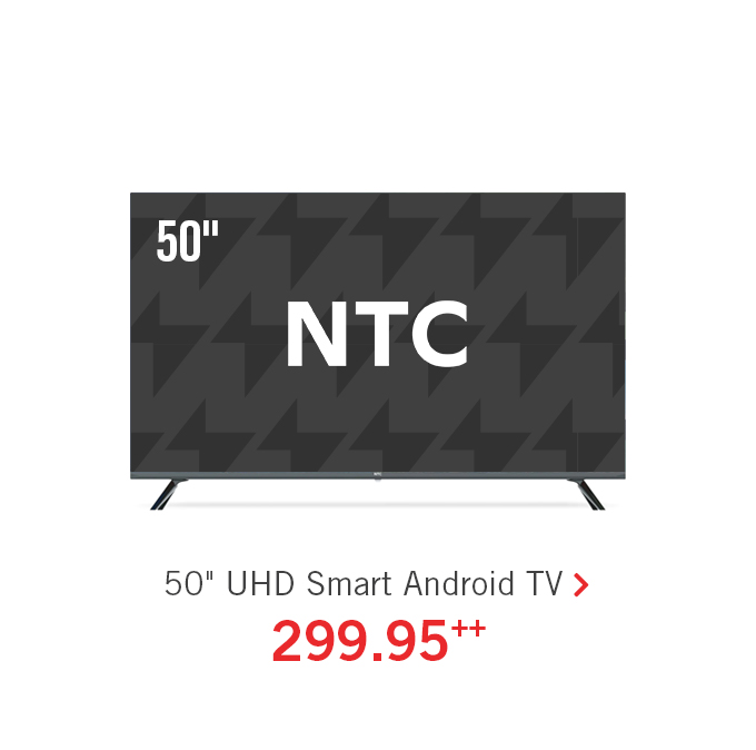 50 inch UHD Smart Android TV.