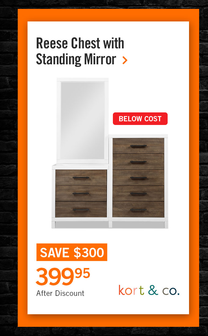 Reese Chest with Standing Mirror