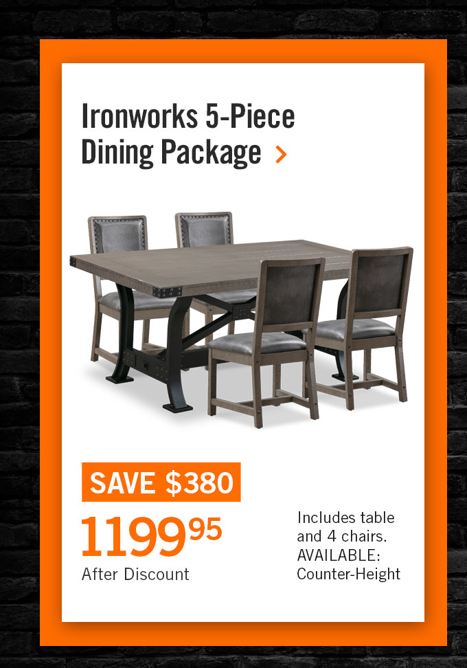 Ironworks 5-Piece Dining Package