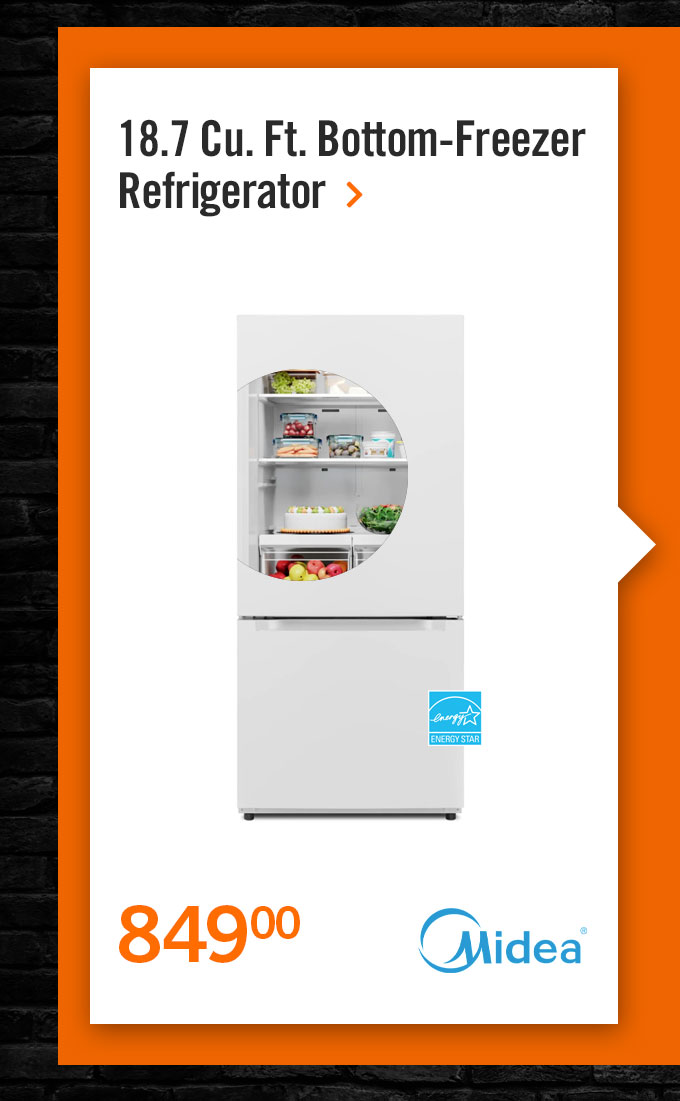 Midea 18.7 Cu. Ft. Bottom-Freezer Refrigerator