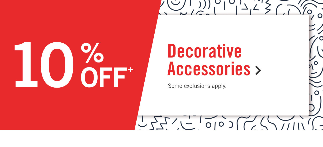 10% off decorative accessories