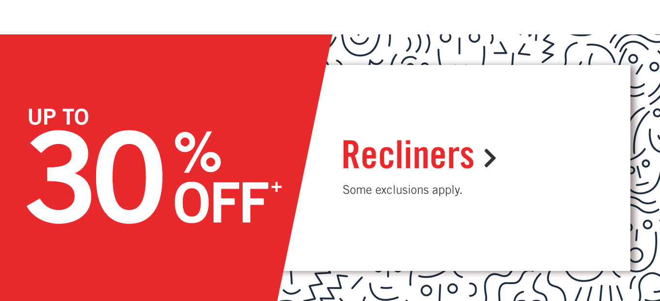 Up to 30% off recliners
