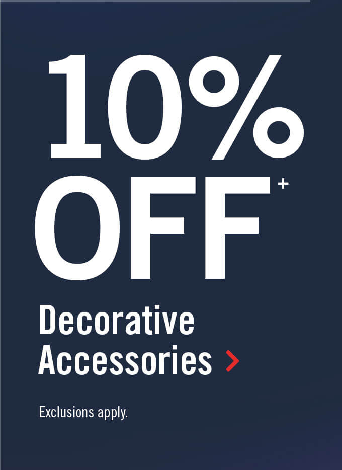 10% off decorative accessories.