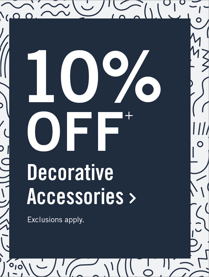 10% off decorative accessories