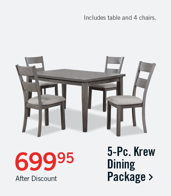 Krew 5-Piece Dining Package