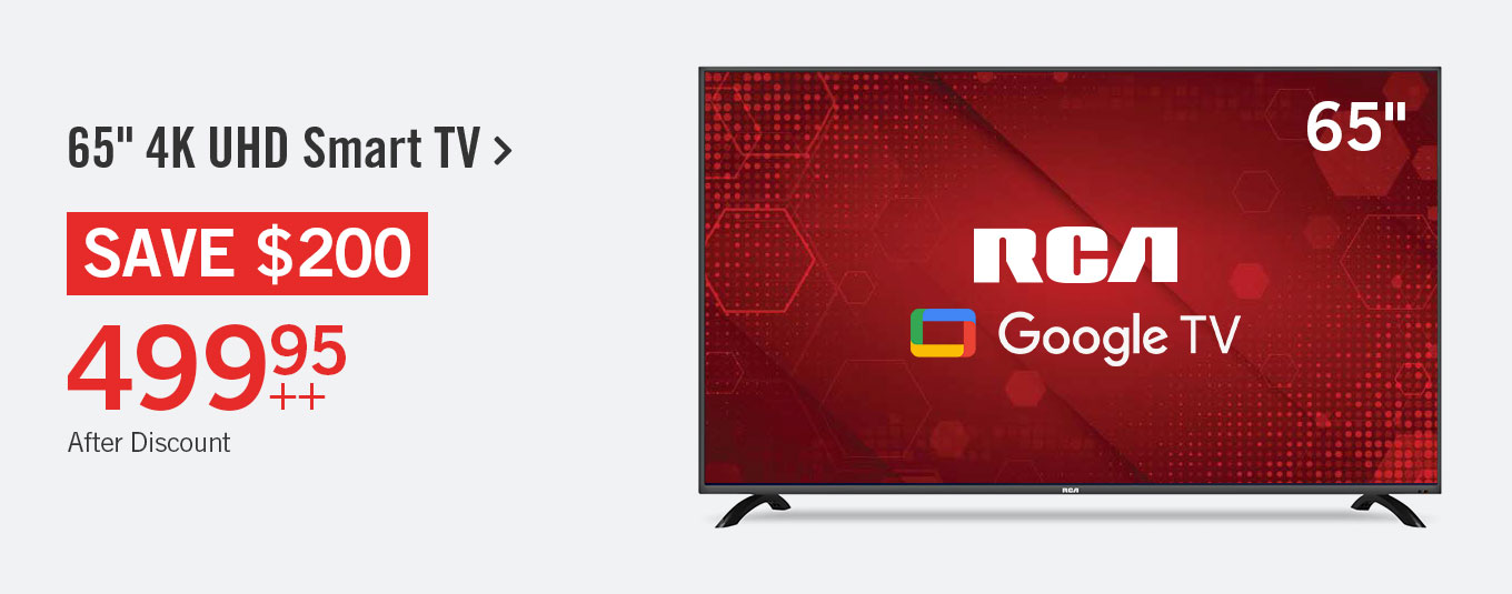 RCA 65in 4K HDR Smart Google TV