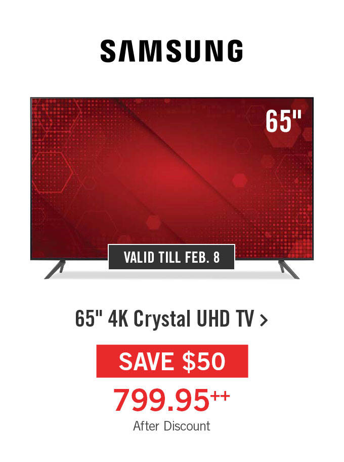Samsung 65in CU7000 4K Crystal UHD TV