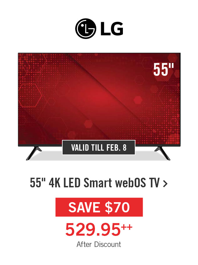 LG 55in UQ7570 Series 4K LED Smart webOS TV