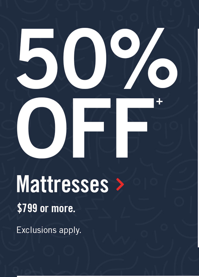 VIP 50% off select mattresses