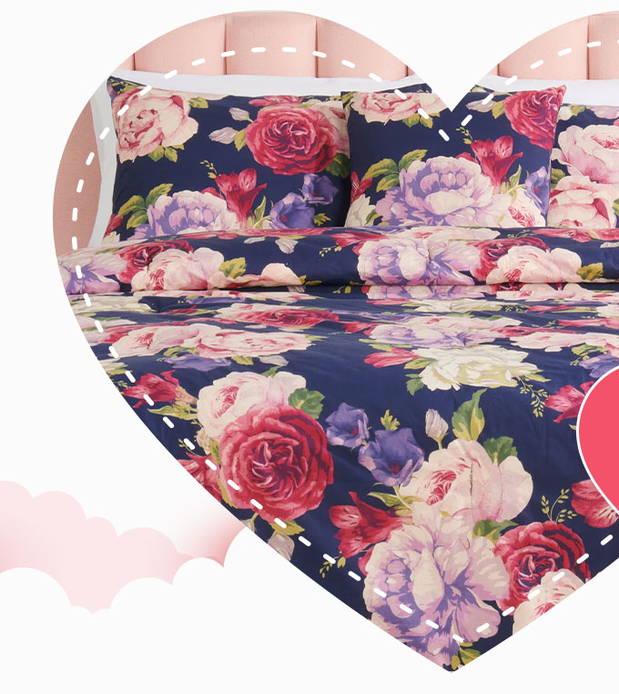 Floral Fantasy 4-Piece Queen Comforter Set