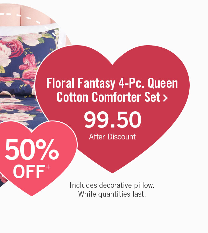 Floral Fantasy 4-Piece Queen Comforter Set