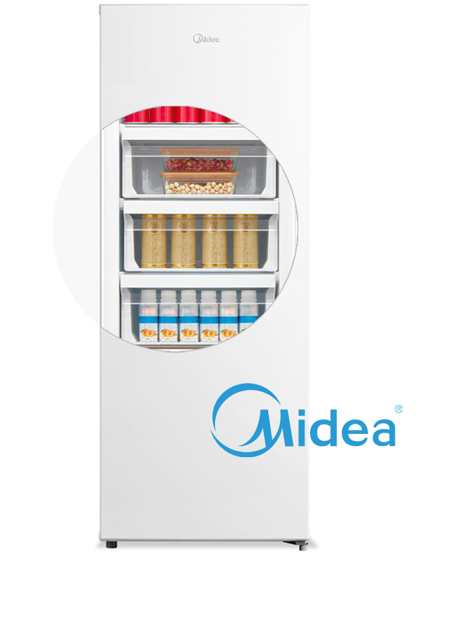 Midea 6.9 Cu. Ft. Convertible Upright Refrigerator-Freezer - MRU07B3AWW