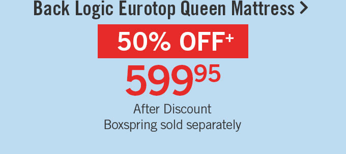 Back Logic Eurotop Queen Mattress.