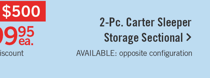 2-Pc. Carter Storage Sleeper Sectional.
