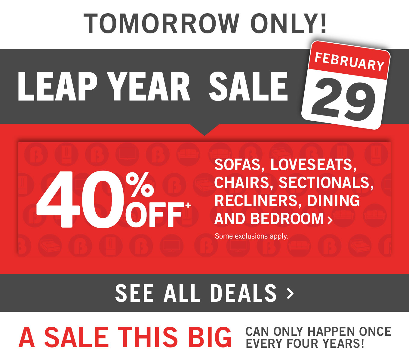 Leap Year Sale.
