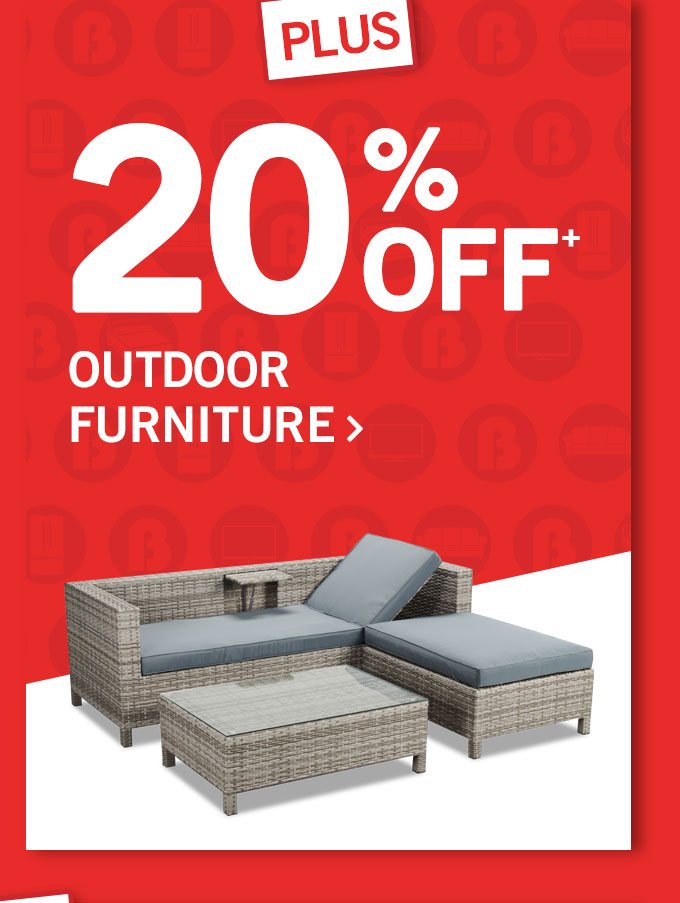 20% outdoor furniture