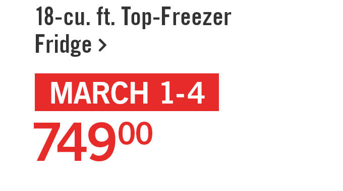 18 Cu. Ft. Top-Freezer Refrigerator.