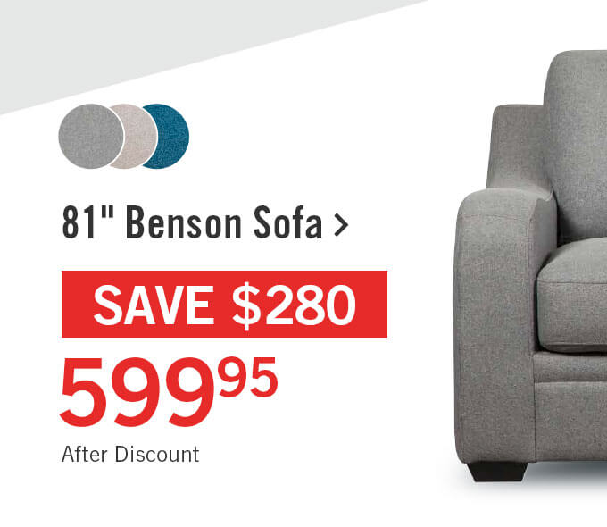 Benson Linen-Look Fabric Sofa.