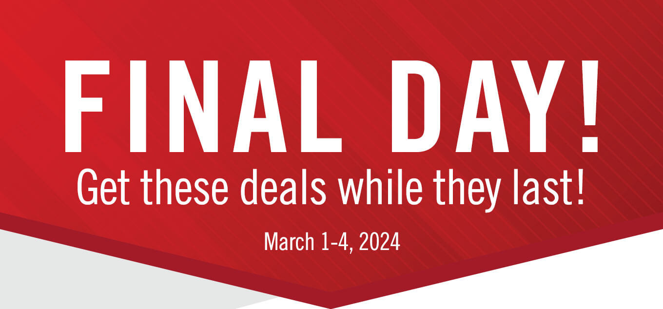 4 Day Deals End Today.