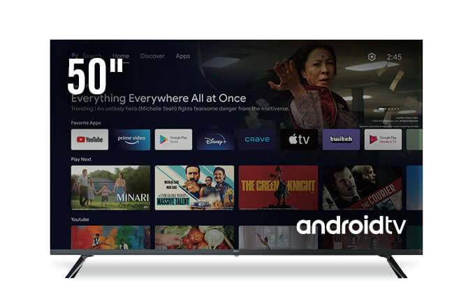 50" 4K UHD Smart TV.