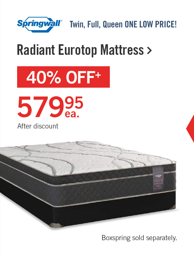 Springwall Radiant Eurotop Queen Mattress