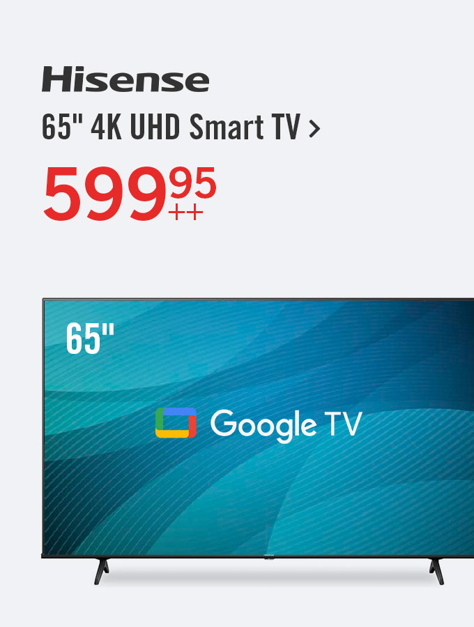 Hisense 65in A68H Series 4K UHD Smart Google TV