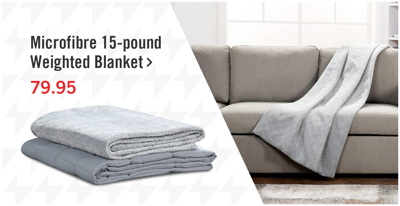 Microfibre 15-pound weighted blanket.