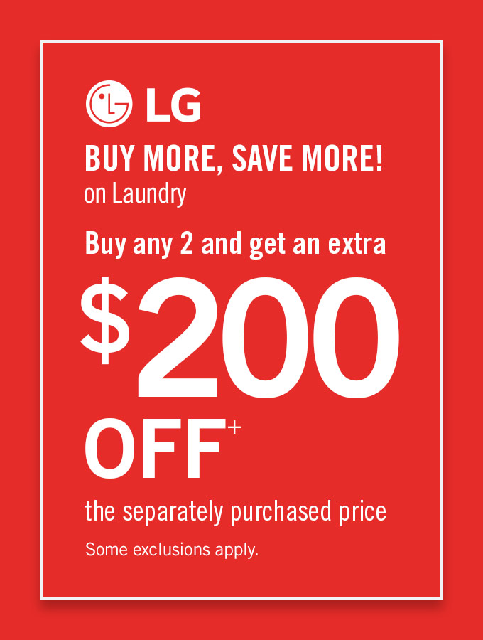 Buy an LG Laundry Team and Get An Extra $200 Off