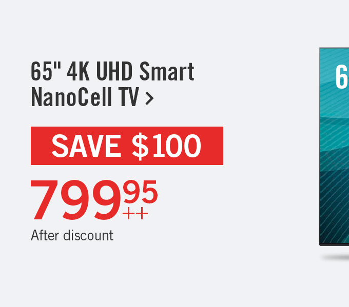 LG 65in NanoCell NANO75 LED 4K UHD Smart webOS TV