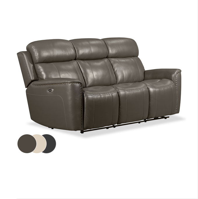 Quincy Genuine Leather Power Reclining Sofa