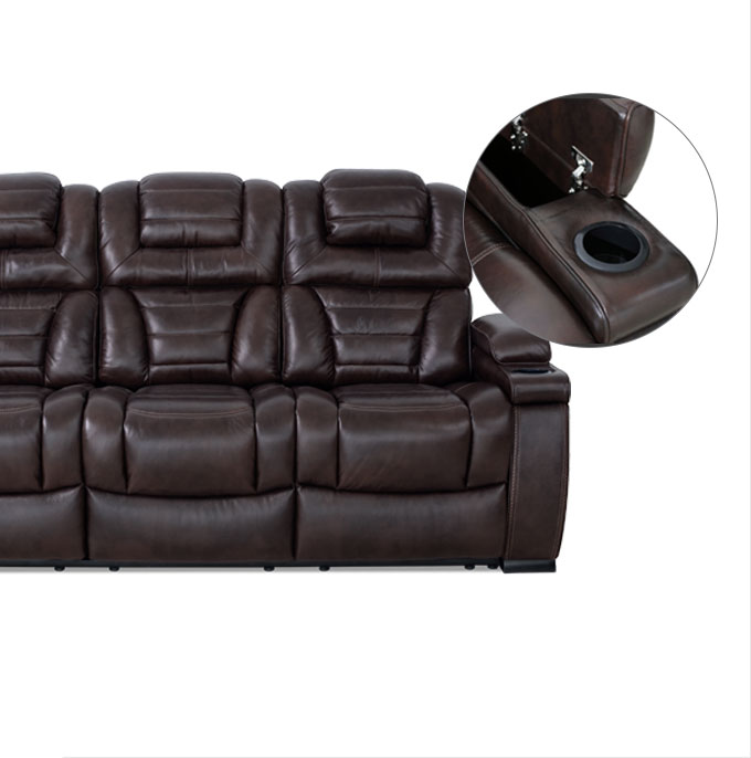 Hugo Genuine Leather Power Reclining Sofa