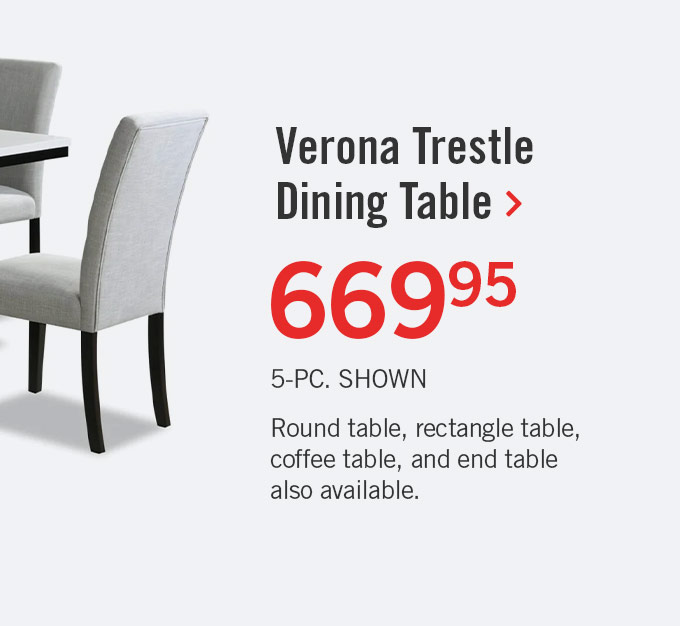 Verona Rectangular Dining Table with Trestle Base