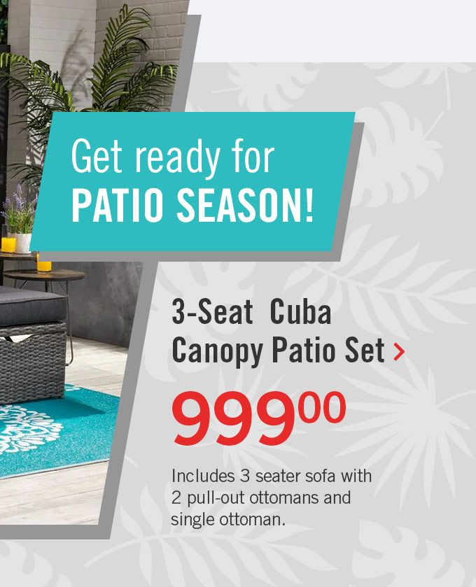 Cuba 3-Seat Canopy Patio Set