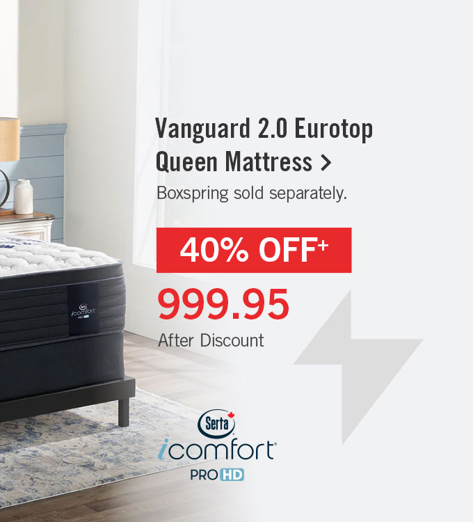 Serta iComfort Hybrid ProHD Vanguard 2.0 Eurotop Queen Mattress.